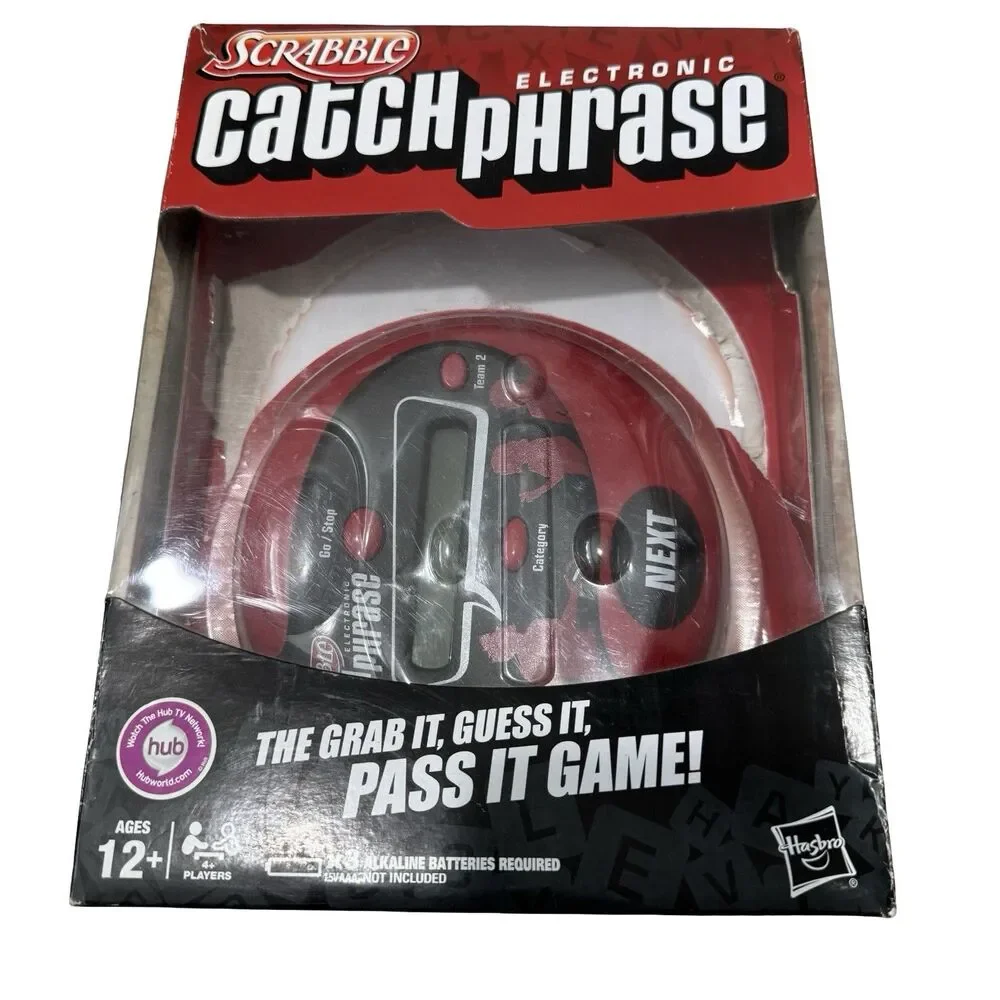 Hasbro Scrabble Electronic Catch Phrase Electronic Handheld Game Never Used